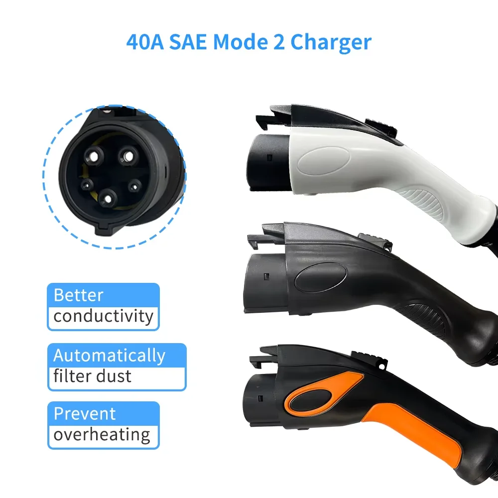 9 кВт 16 А SAE J1772 Тип 1 Моб – обзор и цена Portable Ev Charger