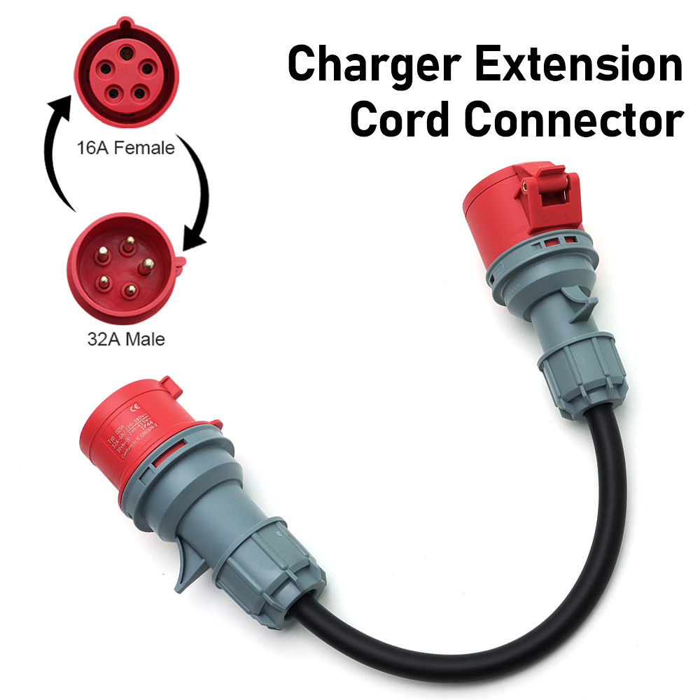 Красный адаптер 32A «папа» на  – обзор и цена Ev Charger Adapter